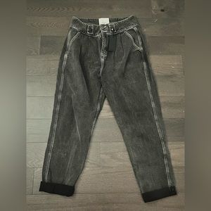 ONETEASPOON Gray/Black Hustlers High Waist Tapered in Double Bass